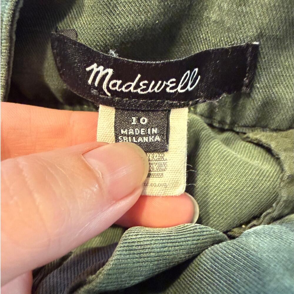 Madewell The Harlow Wide-Leg Pants in Olive Green - Picture 7 of 8